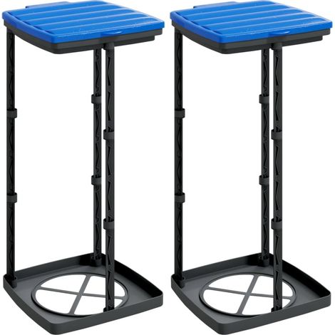 Maison Exclusive - Porta SaccSpazzatura 2 pz Nero e Blu 60 L in PP