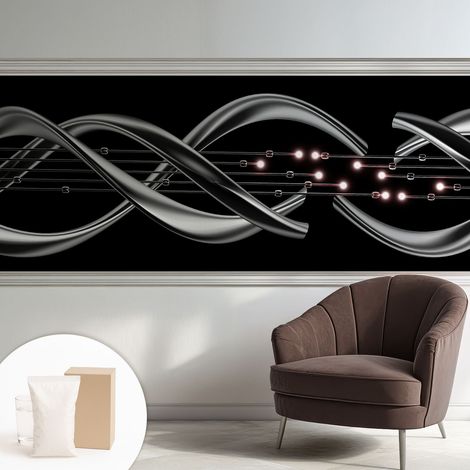 Papier peint intissé mural classique avec imprimé motifs décoratifs design élégant non‑tissé Motif tressé 250x104 cm (1/5)