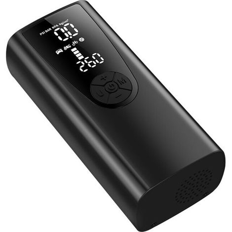 Gonfleur de pneu sans fil, compresseur d'air portable avec batterie 8000 mAh, pompe électrique 150 PSI, manomètre intégré, gonflage rapide pour auto, moto, vélo et bouées, mini pompe à air rechargeabl (1/5)