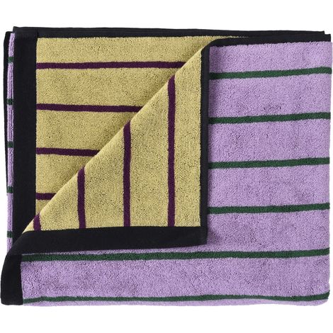VIVARAISE - Drap de bain Charly - Maxi 100 x 160 cm en Coton Bio - Lilas
