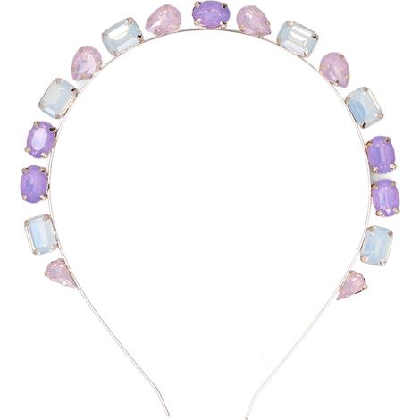 Diadème strassé violet CHT-714, matière haut de gamme, très résistante, confortable à porter, bandeau cheveux couleurs vives, durable (1/5)