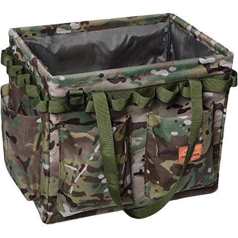 Boîte de rangement pliable, conteneur ouvert, sac de rangement extérieur résistant à l'usure, grand format, organisateur, sac à outils universel robuste pour transporter des outils à main