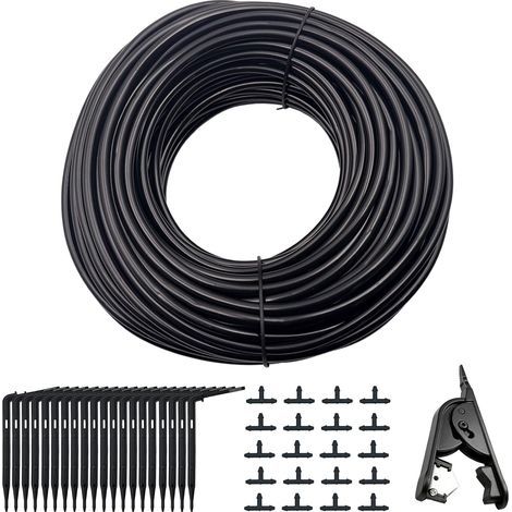 Automatic Irrigation System Micro Hose 3/5mm,40m Drip Irrigation Hose, Agriculture Hose,with 22 Hose Connectorsand 20 Drippers Irrigation Kit for Gardens, Floor Washing, Greenhouse Plants and Bonsai (1/5)