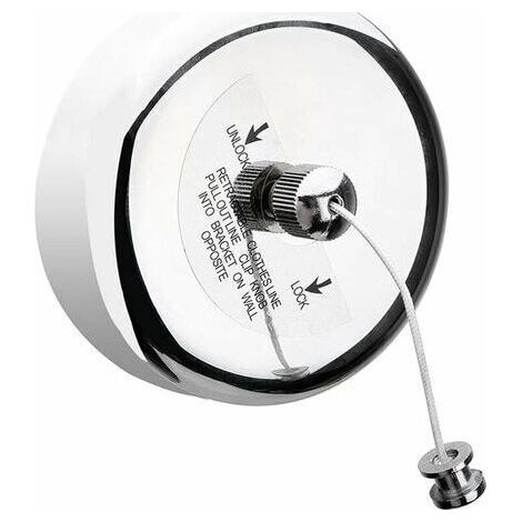 Cuerda de tender retráctil de acero inoxidable, tendedero extensible de 3,8 m, secador de ropa retráctil para interiores, tendedero extensible para hotel, baño y balcón (1/5)