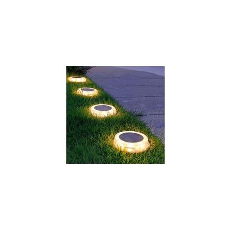 LED Lumière Solaire Extérieur, Home Lampe Solaire Jardin L’éclairage de sol Encastré Réverbère Lumières, IP68 Étanche Lumière Decorative Pour Piscine, Pelouse, Terrace, Escalier, Route(2 Pack) (1/5)