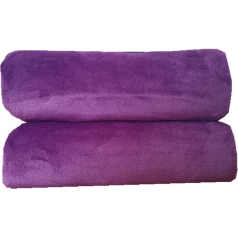Plaid Microfibre - Velours Doux Et Léger Pour Lit Canapé Ou Décoration Intérieure - Violet - 21,8 X 14,9 X 3,0 Cm - 1 Pièce (1/5)
