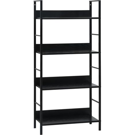 vidaXL Scaffale Libri 4 Ripiani Nero 60x27,6x124,5cm Legno Multistrato (1/5)