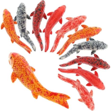 10pièces Figurines De Poisson Miniatures Réalistes Résine Décorations Aquarium Colorées pour Paysages Et Accessoires De Jardin (1/5)