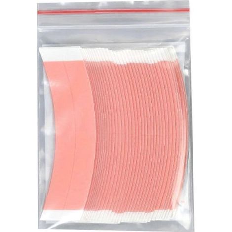 36 bandes adhésives double face Duo-Tac à forte tenue pour toupets et perruques à dentelle, ligne de découpe (1/5)