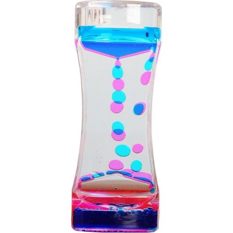 Sablier à deux couleurs, minuteur à liquide à bulles flottantes, à retourner, pour la décoration du bureau ou du salon des enfants. (1/5)