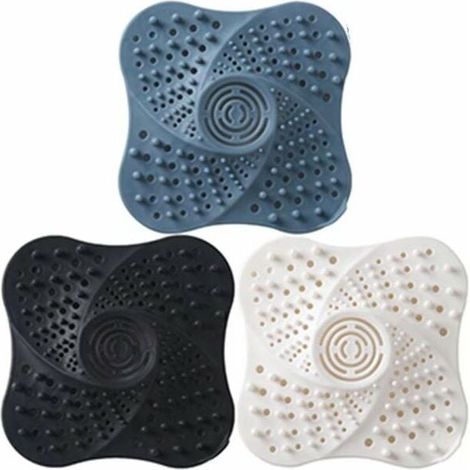 3 Paquet Douche Drain Attrape-Cheveux Filtre a Cheveux Filtre Vidange Filtre Bain Silicone Tube Drain Attrape-Cheveux Bouchon Filtre avec Ventouse pour Salle De Bain (1/4)