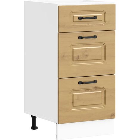 Mueble de cocina moderno de 40 x 46 x 81,5 cm amplio espacio de almacenamiento patas ajustables acabado en roble macizo fabricado artesanalmente 020050481 (1/5)