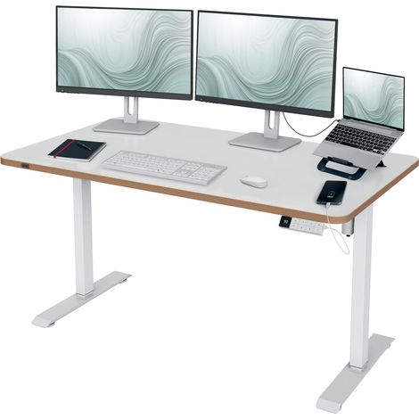 Bureau Assis Debout Électrique Réglable en Hauteur 140x80cm (1/5)