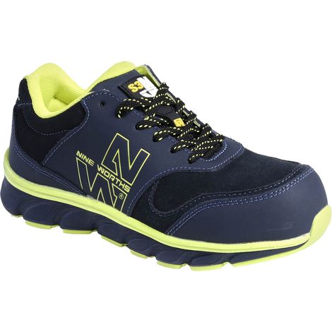 SHELLY CHAUSSURES BASSES DE SÉCURITÉ 7064 Marine , Jaune fluo 38 (1/5)