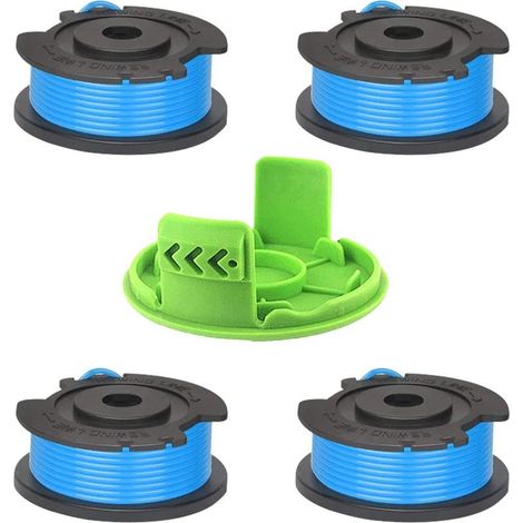 Bobine de fil de rechange pour débroussailleuse 24 V Greenworks 21212 et 21272 (4 bobines + 1 capuchon) (1/5)
