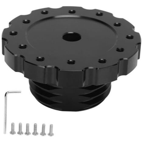 SALALIS adaptateur de volant de course Adaptateur de volant noir de remplacement précis pour volant auto couvre-volant (1/4)