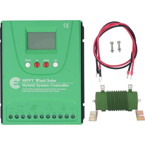 Régulateur de charge hybride éolien-solaire MPPT 24V 48V, contrôleur de système solaire pour batterie, régulateur de puissance 48280, gestion optimale de l'énergie. (1/5)