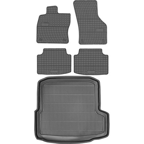 SET di tappetini in gomma per auto e tappetino per bagagliaio per Skoda Octavia III berlina dal 2013 al 2020 (1/5)