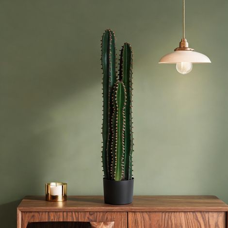 Plante artificielle vert en plastique 17 x 17 x 98 cm (1/5)