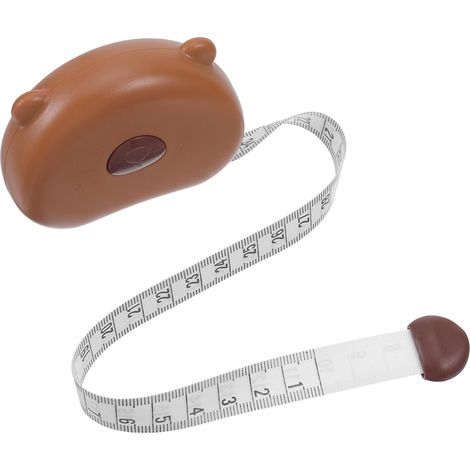 Mètre ruban magnétique rétractable et flexible de 150 cm, marron caramel, mètre ruban portable pour le corps, la couture et le fitness, mesure précise du tour de poitrine