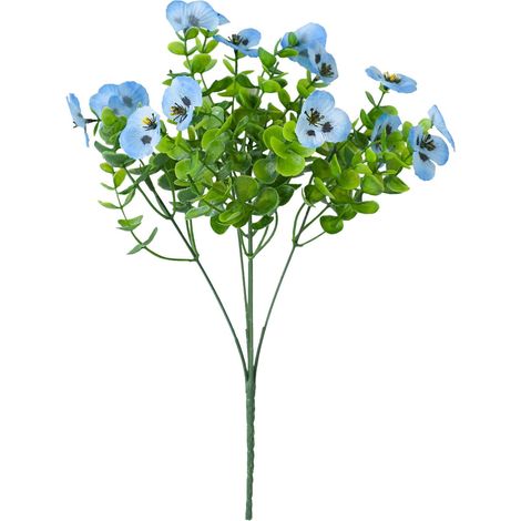 Bouquet De Pensées Artificielles - Pour Parterre Clôture Jardin Intérieur Extérieur - 12 Pièces (1/5)