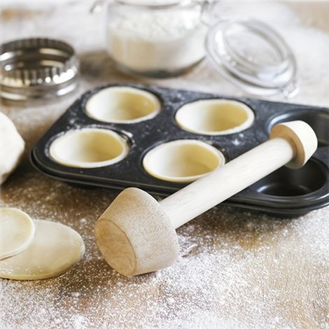 Moule à tarte en bois — Moule à pâtisserie double face et outil pour la confection de fonds de tarte