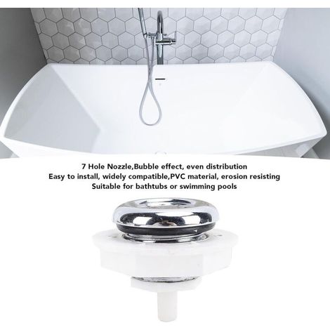 Bulle de spa à 7 trous – 3 pièces, buses à bulles en PVC pour baignoire et piscine, accessoire hydrothérapie silencieux et résistant (1/4)