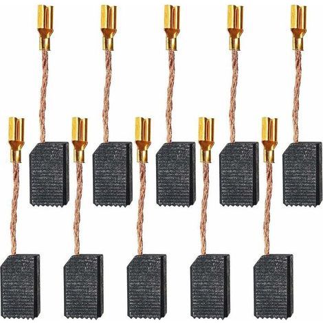 10 Pièces Balais de Charbon Accessoires pour Outils Électriques Balai de Charbon pour Meuleuse d'Angle Électrique (15 x 8 x 5mm),T-Audace (1/4)