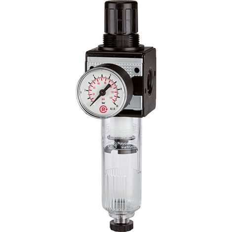 Riegler Filterregler »multifix«, PC-Behälter, BG 3, G 3/4, 0,5-16 bar, HA (1/4)