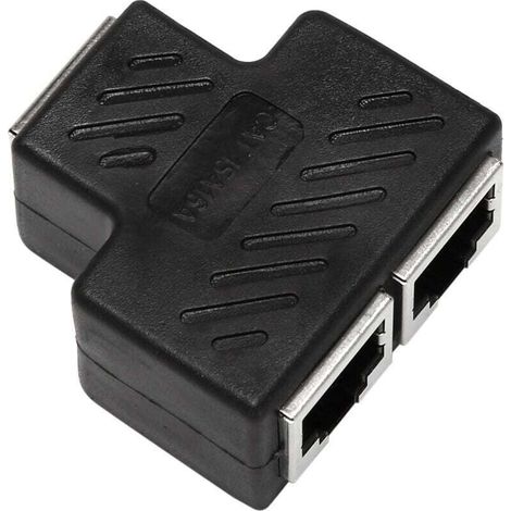 Adaptateur RJ45 2 Ports Prise Ethernet Réseau LAN Connecteur Rallonge Lot 1 Pièce (1/4)