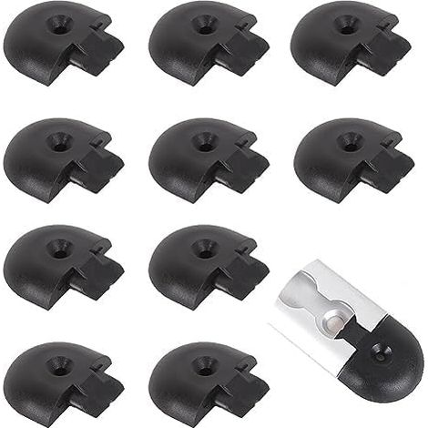 Embouts de Rail en L, Embouts de Rail en L, Embouts de Rail d'Arrimage en L pour Moto, Embouts Encastrés de Rail en L pour Transport Rond (10PCS) (1/5)