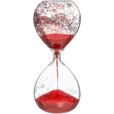 Decoracion Cristal Reloj De Arena Rojo - Feeric lights & christmas