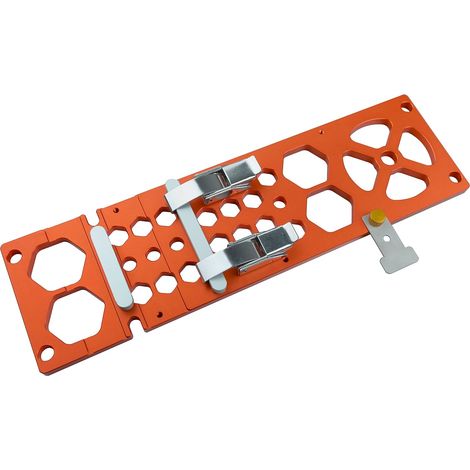 340 mm - Rail de guidage à angle droit à 90° - Butée d'angle - Pince de guidage électrique pour le travail du bois - Compatible avec et - Orange (1/5)