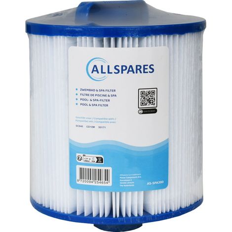 Filtro de agua para spa AllSpares compatible con SC846 / 50171 / 5CH-159 (Ø150x160mm) (1/4)