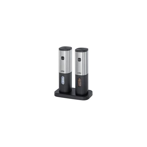 Set aus 2 elektrischen Kaffeemühlen auf einer Ladestation Cilio Tivoli, 15,5 x 8 x 19,5 cm