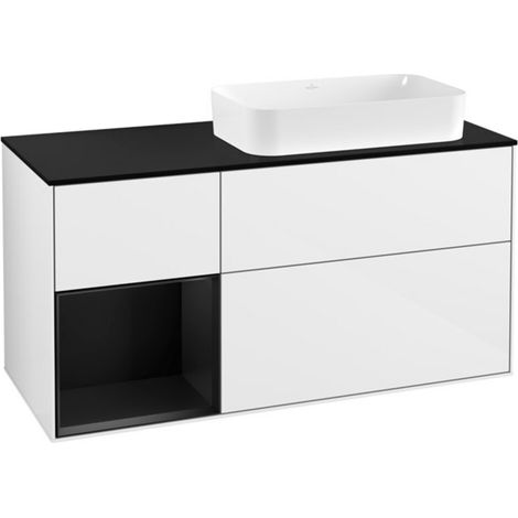 V&B Waschtischunterschrank Finion 120cm, Pl b m, Rg l b m Lac, glo wh. Lac (1/2)