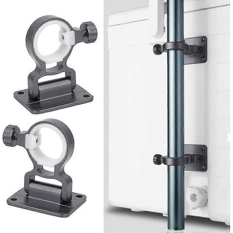 Ensemble de 2 supports muraux pour parasol - support amovible pour parasol de balcon (1/5)