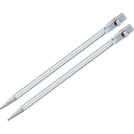 2Pcs Tige de Mise à la Terre Galvanisée à Froid 0,5M pour Antenne (1/4)