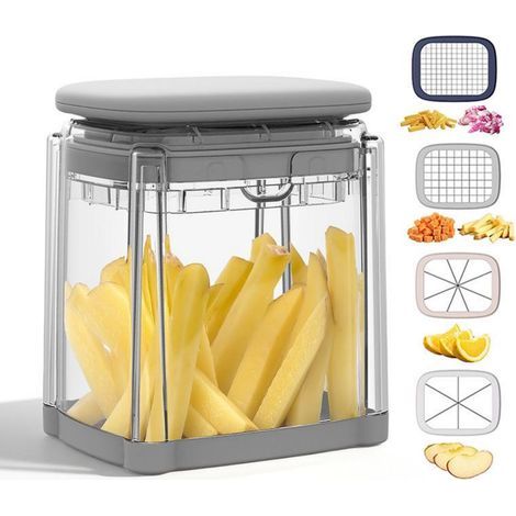 trancheuse à viande manuelle -Trancheuse à légumes multifonctionnelle -Convient pour couper les frites, les concombres, les carottes (1/5)