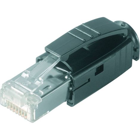 Connecteur de données pour capteurs/actionneurs Weidmüller IE-PS-RJ45-TH-BK 1963590000 mâle, droit 10 pc(s) (1/2)