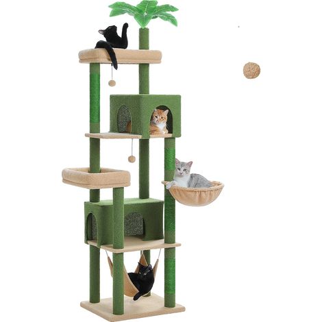 Arbre à chat, design multi-niveaux, caractéristiques de stabilité et de sécurité, AMT0303GN, L (1/2)