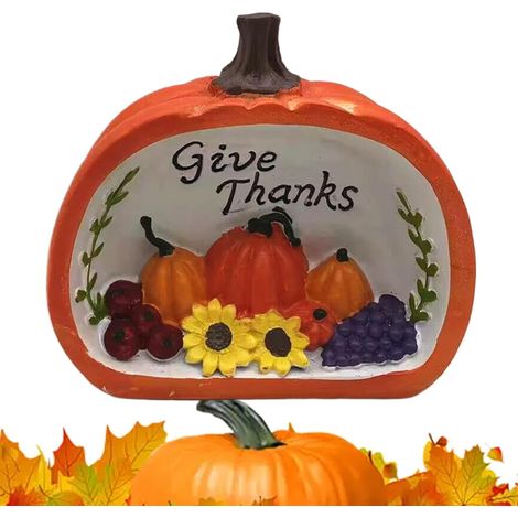 de Thanksgiving en résine de bureau Statue de table maîtresse saisonnière décorative parfaite pour une utilisation intérieure et extérieure Idéal pour les bibliothèques, (1/5)