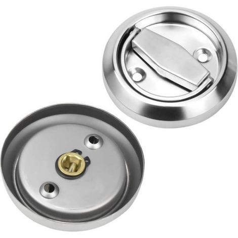 Poignée Porte Invisible Acier Inox - Serrure Intégrée pour Porte Intérieure/Extérieure (1/4)