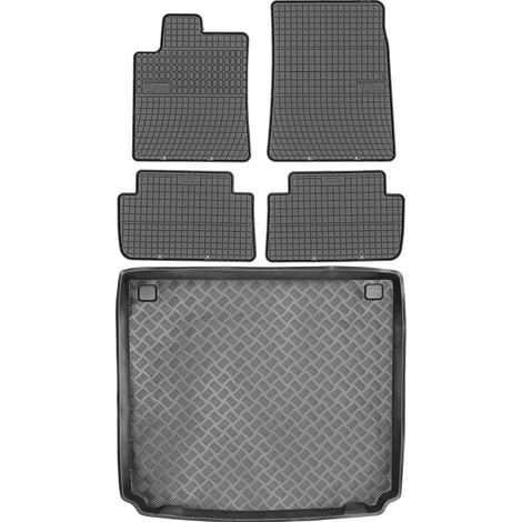 Juego de alfombrillas de goma para Peugeot 407 Sedán (2004-2011) + alfombrilla para el maletero. (1/5)