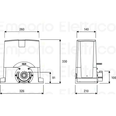 Beninca – Motoréducteur pour portails coulissants jusqu'à 600 kg – 230V – Moteur avec encodeur – Installation facile (1/2)