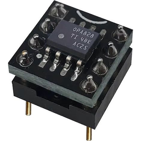 Amplificateur opérationnel à double et simple TI OPA828 à faible décalage, faible dérive et faible bruit Op Amp B (1/5)