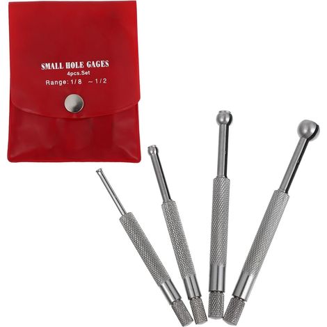 Jauges télescopiques Healeved, jauge de profondeur réglable avec étui, acier inoxydable, lot 4,