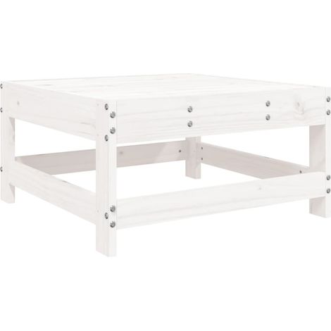 Maison Exclusive - Gartenhocker Weiß Massivholz Kiefer