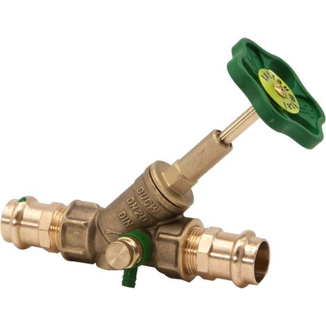 Schlösser Armaturen FREISTROMVENTIL, PRESSANSCHL.IG M.ENTL, ST.SP, DN20, PRESS 22, DVGW (1/3)