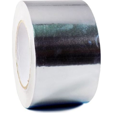 Ruban adhésif en aluminium résistant aux hautes températures – idéal pour la réparation de conduits, etc. – 1 rouleau, 3 cm x 20 mètres (1/5)